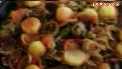 Língua de boi com batatas