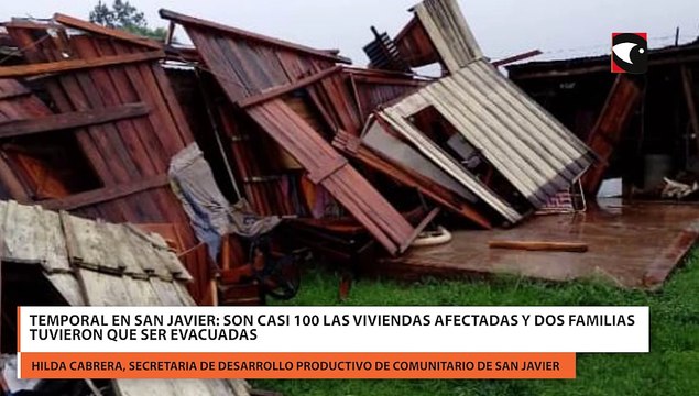 Temporal en San Javier: son casi 100 las viviendas afectadas y dos familias tuvieron que ser evacuadas