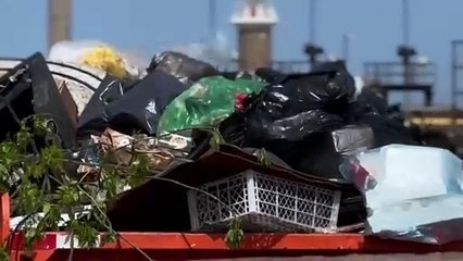 Registros audiovisuales de suciedad en un punto de acopio de basura cerca del faro de Punta Carretas