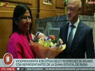 Vicepresidenta Delcy Rodríguez sostuvo encuentro con las autoridades de la Duma Estatal de Rusia