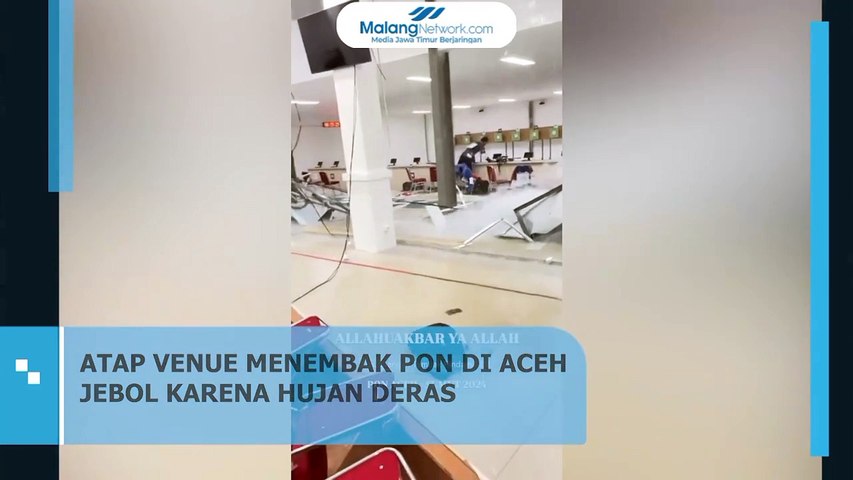 Atap Venue PON Menembak di Aceh Jebol Karena Hujan Deras