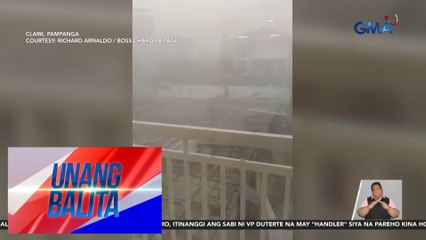 Download Video: Bubong ng ilang bahay at gusali, natuklap at tinangay ng malakas na hangin | Unang Balita