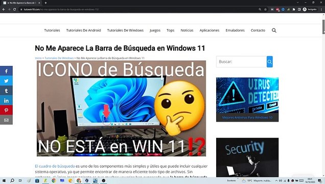 ❌ Los ICONOS de BÚSQUEDA NO APARECEN en la BARRA de TAREAS en WINDOWS 11 FÁCIL y RÁPIDO
