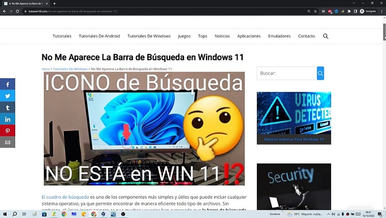 ❌ Los ICONOS de BÚSQUEDA NO APARECEN en la BARRA de TAREAS en WINDOWS 11 FÁCIL y RÁPIDO