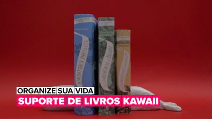 Organize sua vida: Suporte de Livros Kawaii