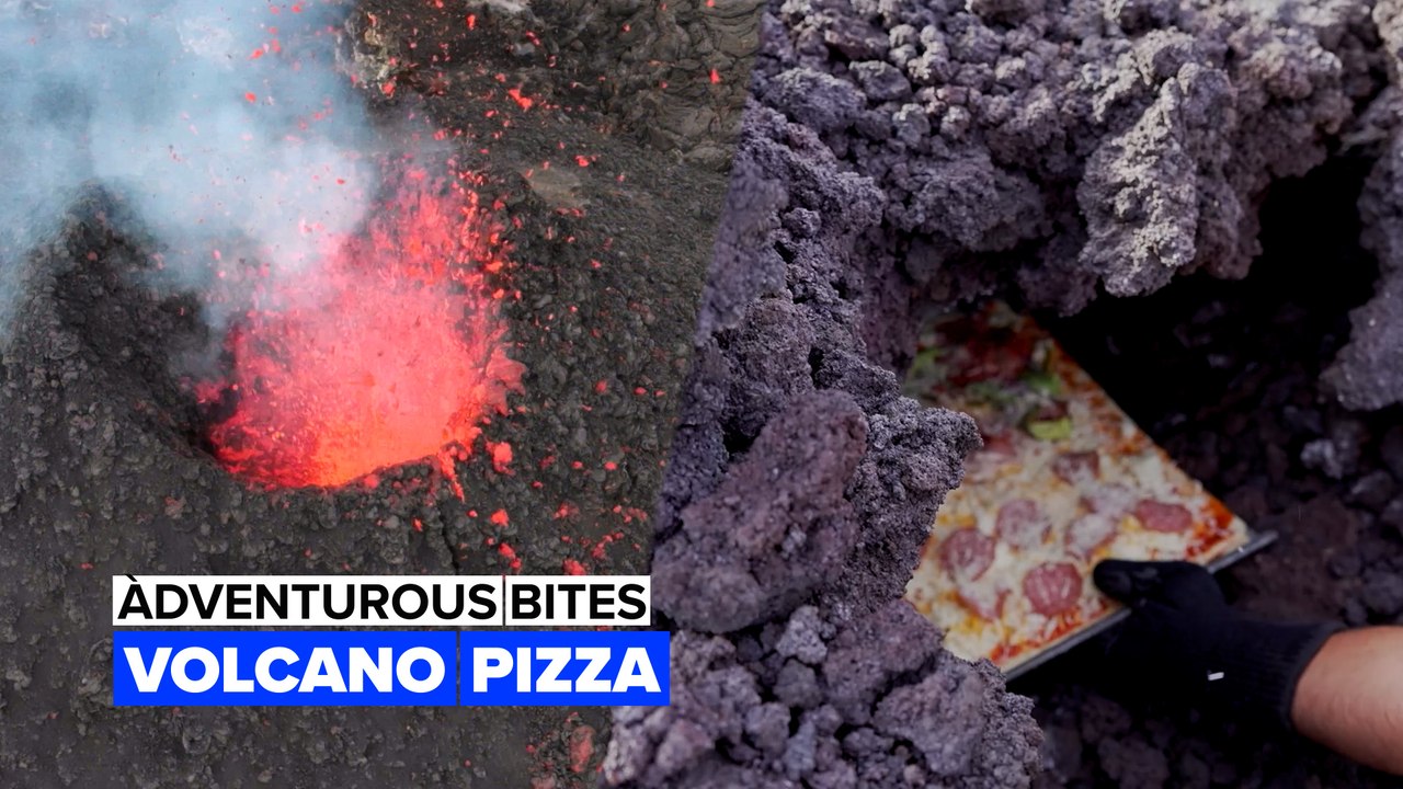 Adventurous bite: Volcano pizza