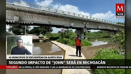Michoacán en alerta por el paso del huracán John afectando a 45 municipios