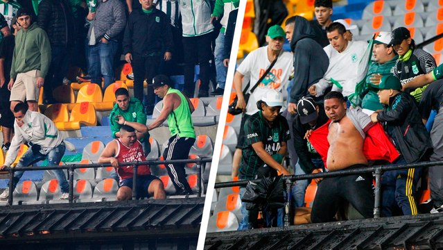 Atlético Nacional vs. Junior es suspendido por violencia entre aficionados de ambos equipos