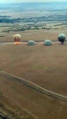 Several balloon prepping for frights