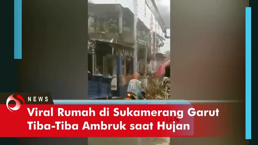 Viral Rumah di Sukamerang Garut Tiba-Tiba Ambruk saat Hujan