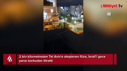 İsrail gece yarısı korkudan titredi! Sesin duyulması yetti, görüntüler Tel Aviv'den