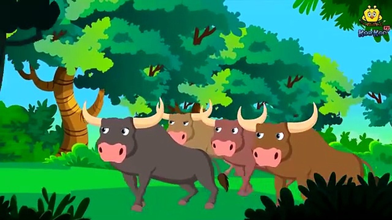 The Four Oxen _ English Stories For Kids _ Moral Stories _ Kids Story _ Koo Koo TV