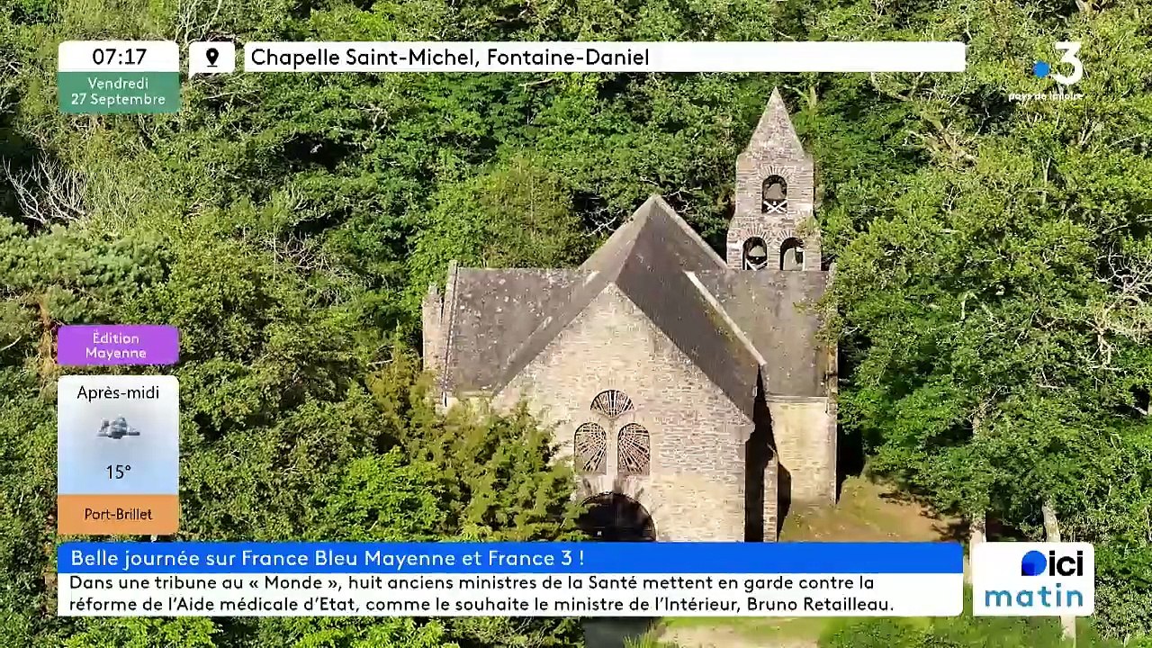27/09/2024 - ICI Matin France Bleu Mayenne en vidéo