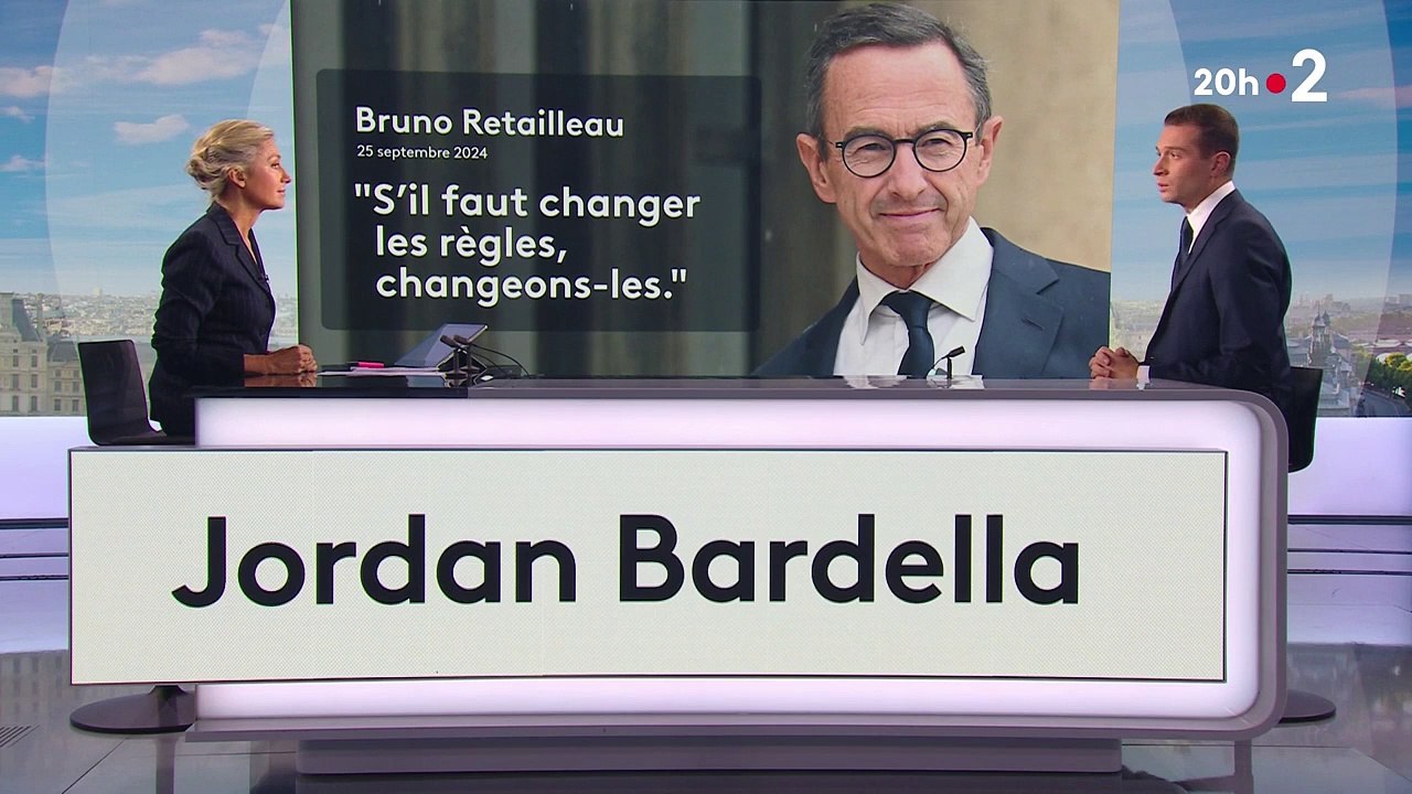 Jordan Bardella, invité du "20 Heures" de France 2 ce jeudi 26 septembre 2024.