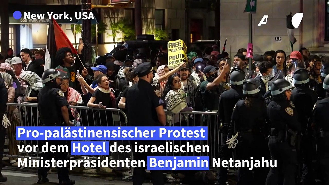 Anti-Netanjahu-Protest in New York – mehrere Festnahmen