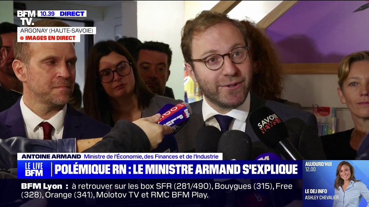 "Ce sujet est clos": Antoine Armand, ministre de l'Économie, revient sur son recadrage au sujet du RN