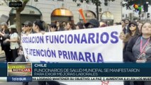 En Chile funcionarios de salud se manifestaron para exigir mejoras laborales