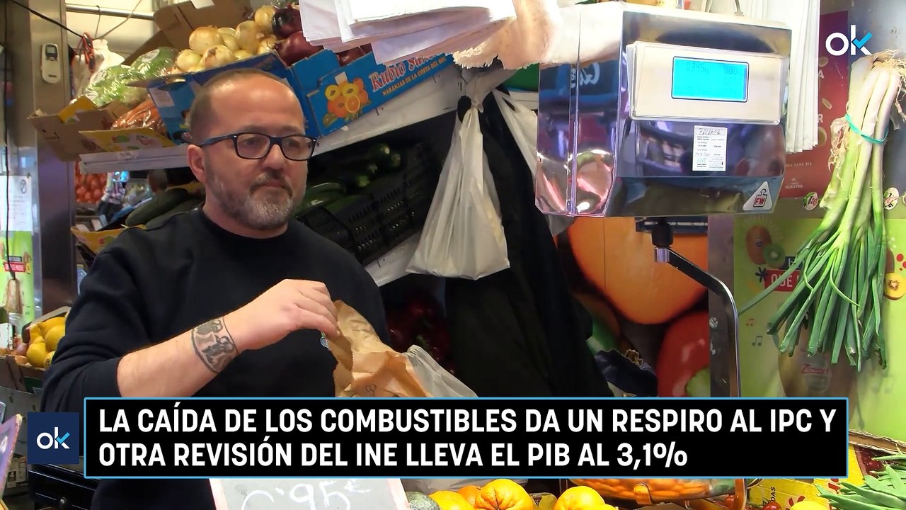 La caída de los combustibles da un respiro al IPC y otra revisión del INE lleva el PIB al 3,1%