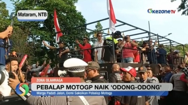 Pembalap MotoGP Naik Odong-Odong di Mataram, NTB