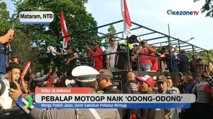 Pembalap MotoGP Naik Odong-Odong di Mataram, NTB