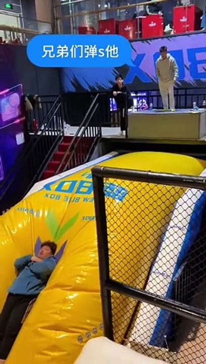 Flying man_ women are all on it_ holiday travel_ having fun_ professional moves please follow.