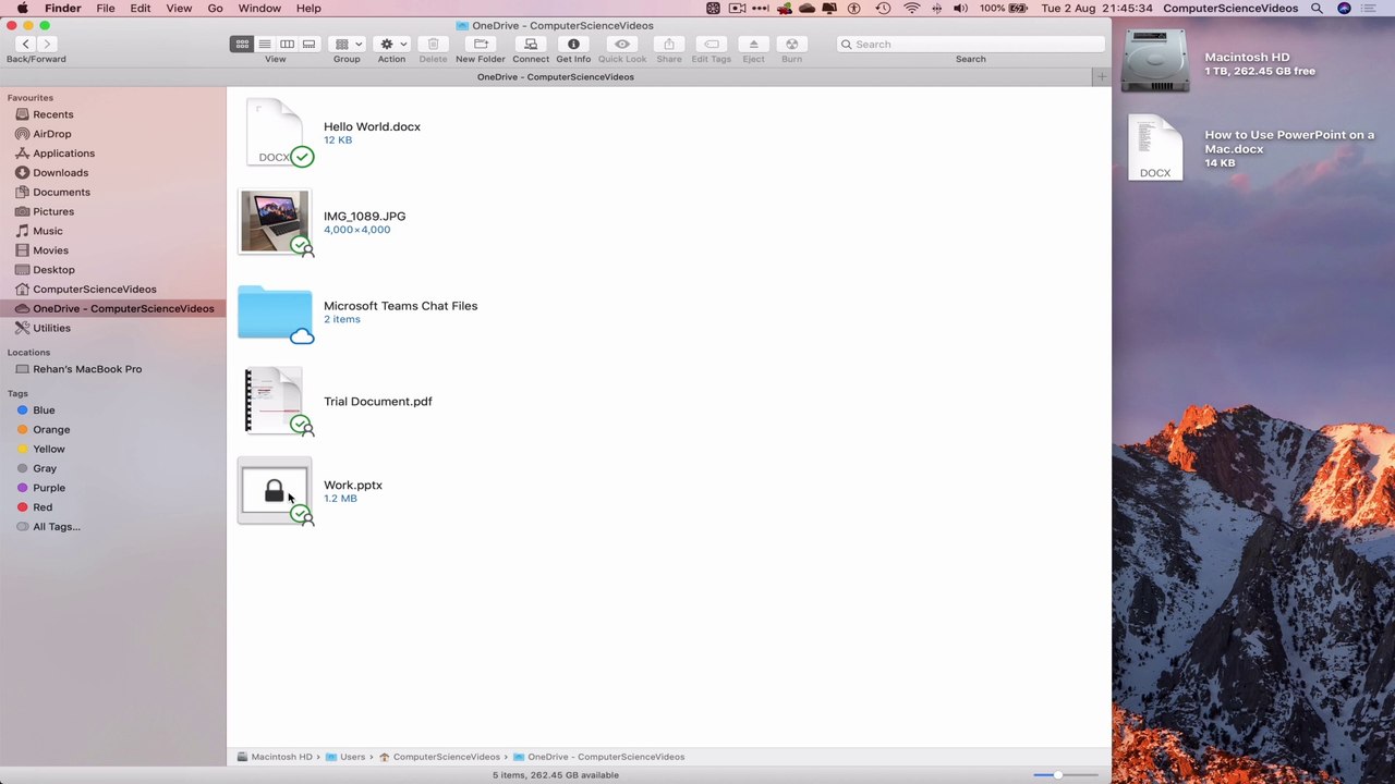 How to USE Microsoft PowerPoint On a Mac - Tutorial 28 - Encrypt Your Presentation - Basic Tutorial