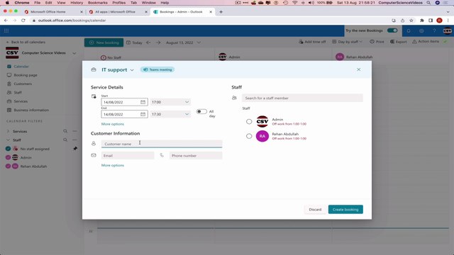 How to USE Microsoft Bookings for Office 365 On a Mac - Tutorial 4 - Edit Booking - Basic Tutorial