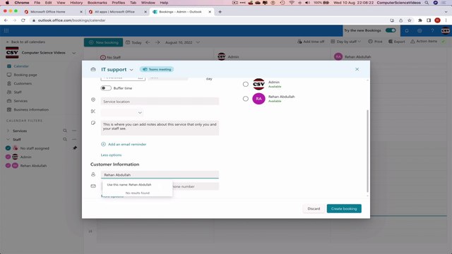 How to USE Microsoft Bookings for Office 365 On a Mac - Tutorial 2 - Create Booking - Basic Tutorial