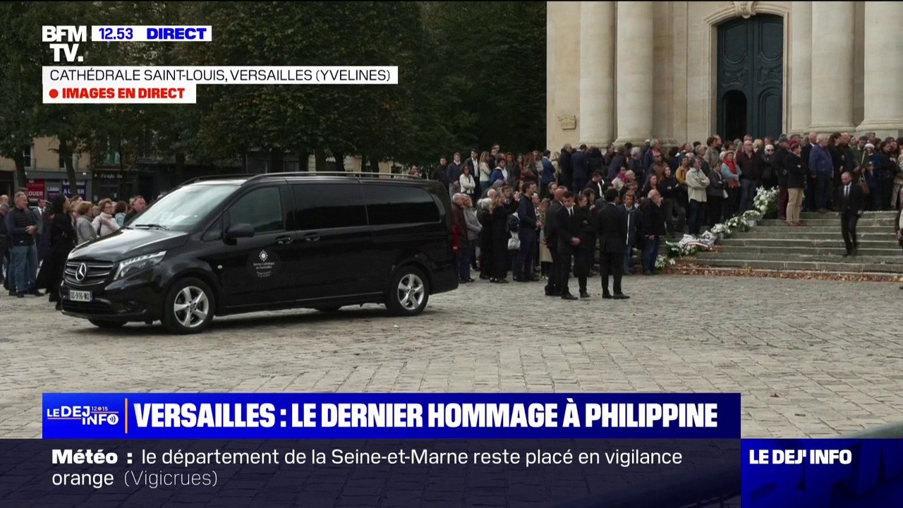 Obsèques de Philippine: le cercueil de la jeune femme entre dans la cathédrale Saint-Louis de Versailles