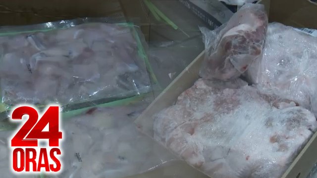 P200M halaga ng frozen meat, seafood at exotic food tulad ng palaka, kinumpiska | 24 Oras