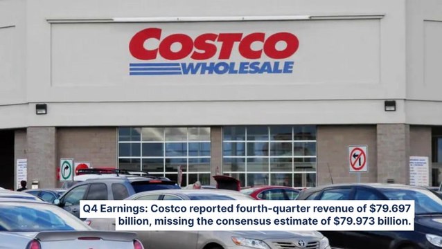 Costco Q4 Earnings: Revenue Miss, EPS Beat, Comps Climb 5.4%, Shares Slide