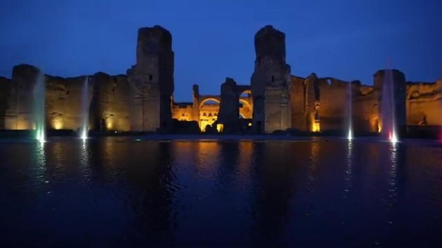 Terme di Caracalla, tornano le visite in notturna: in anteprima lo spettacolo delle rovine e dei giochi d'acqua