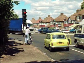 MrBean is going to watching movie with his girlfriend