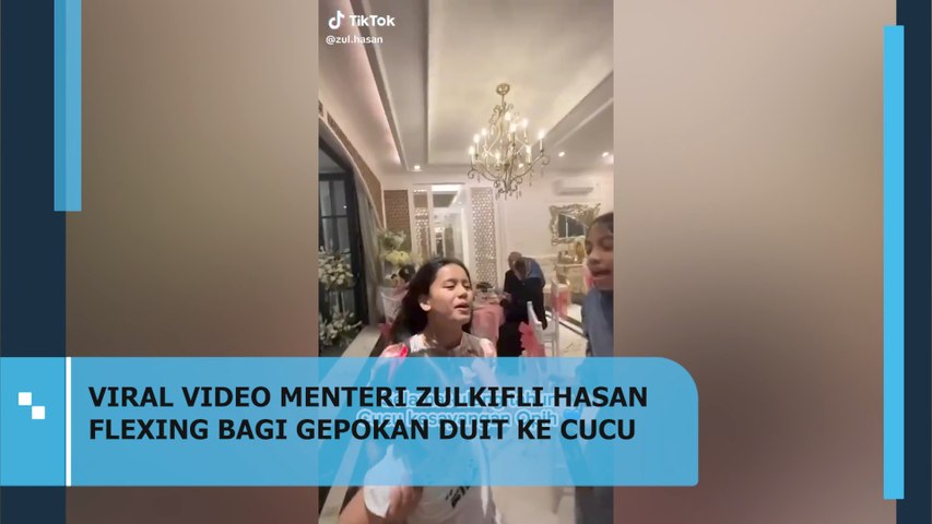 Viral Video Menteri Zulkifli Hasan Flexing Bagi Gepokan Duit Ke Cucu