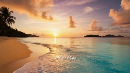 Tropical Beach Sunset l beautiful l Nature l Like l