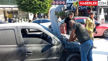 Düzce'de Otomobil Yangını: Maddi Hasar Oluştu