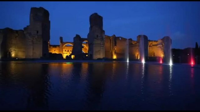 Tornano le serate alle Terme di Caracalla, giochi di luce sull'acqua