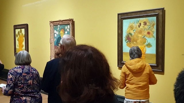 Just Stop Oil throw soup over two Van Gogh's