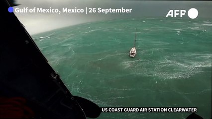 Man and his dog rescued in Gulf of Mexico during passage of hurricane