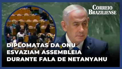 Diplomatas da ONU esvaziam assembleia durante fala de Netanyahu