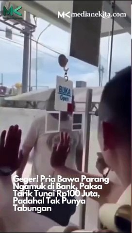 Pria Bawa Parang Ngamuk di Bank, Paksa Tarik Tunai Rp100 Juta, Padahal Tak Punya Tabungan