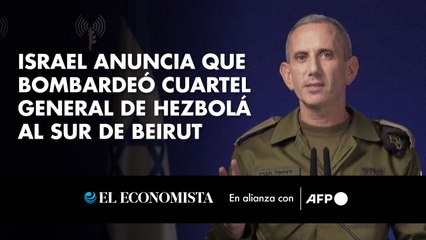 Israel anuncia que bombardeó cuartel general de Hezbolá al sur de Beirut