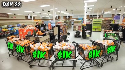 $10,000 Every Day You Survive In A Grocery Store ! MrBeast Hindi