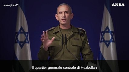 Idf: "Colpito a Beirut il quartiere generale di Hezbollah"