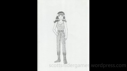 Manga Girl Pencil Sketch Video #8 (09-27-2024)