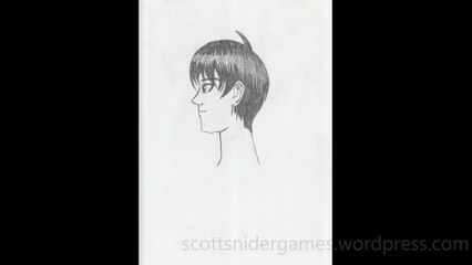 Manga Portrait (Side View) Pencil Sketch Video #4 (09-27-2024)