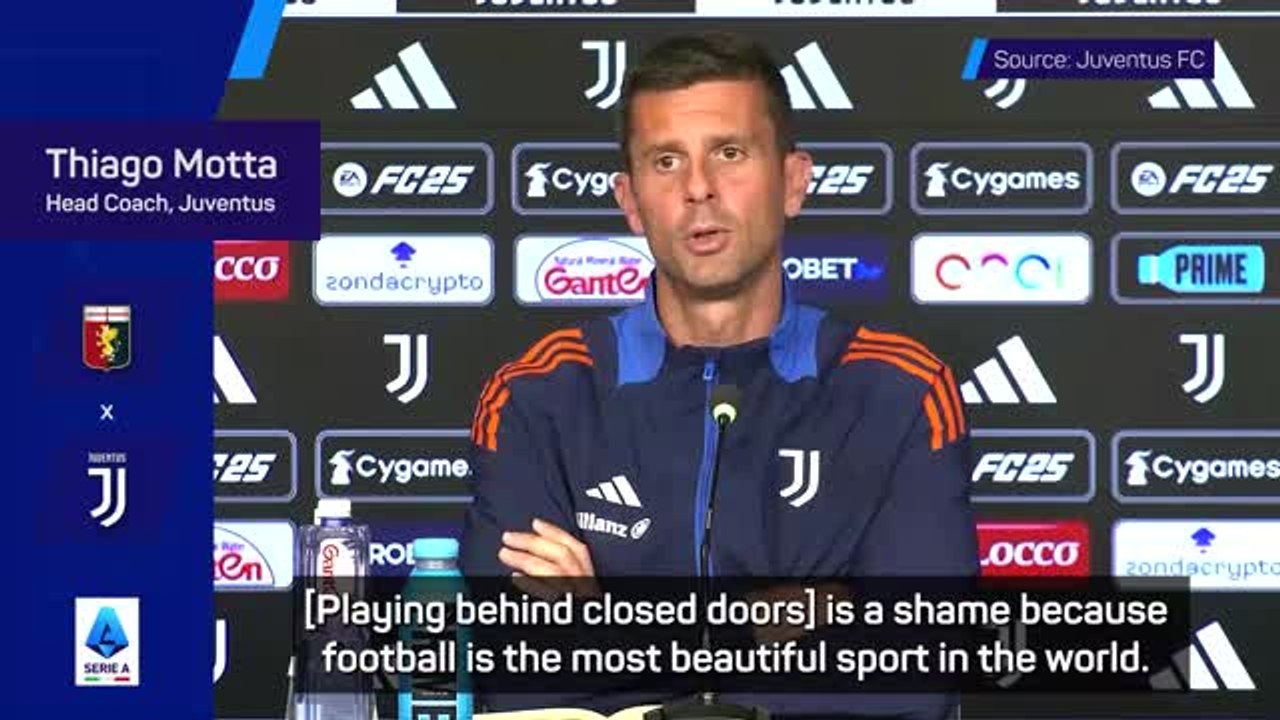 Motta unhappy with Juventus clash behind closed doors