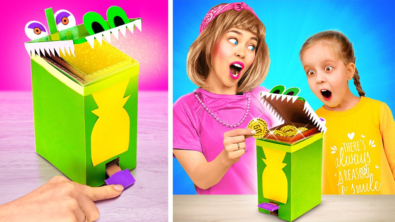 Save Your Coins In Dog Money Box!  *Amazing Cardboard House From Trash*