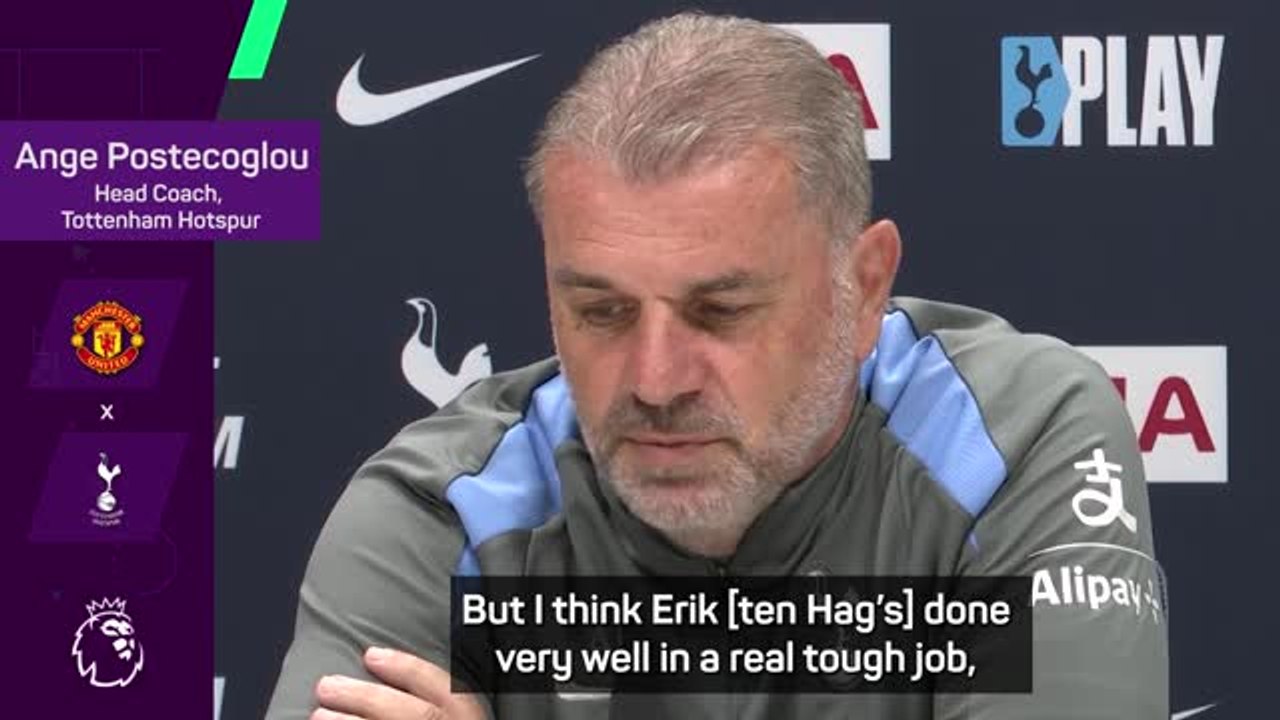 Postecoglou lauds 'under pressure' Ten Hag ahead of Old Trafford clash