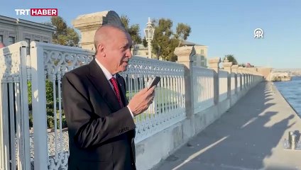 Cumhurbaşkanı Erdoğan Fatih firkateynini selamladı